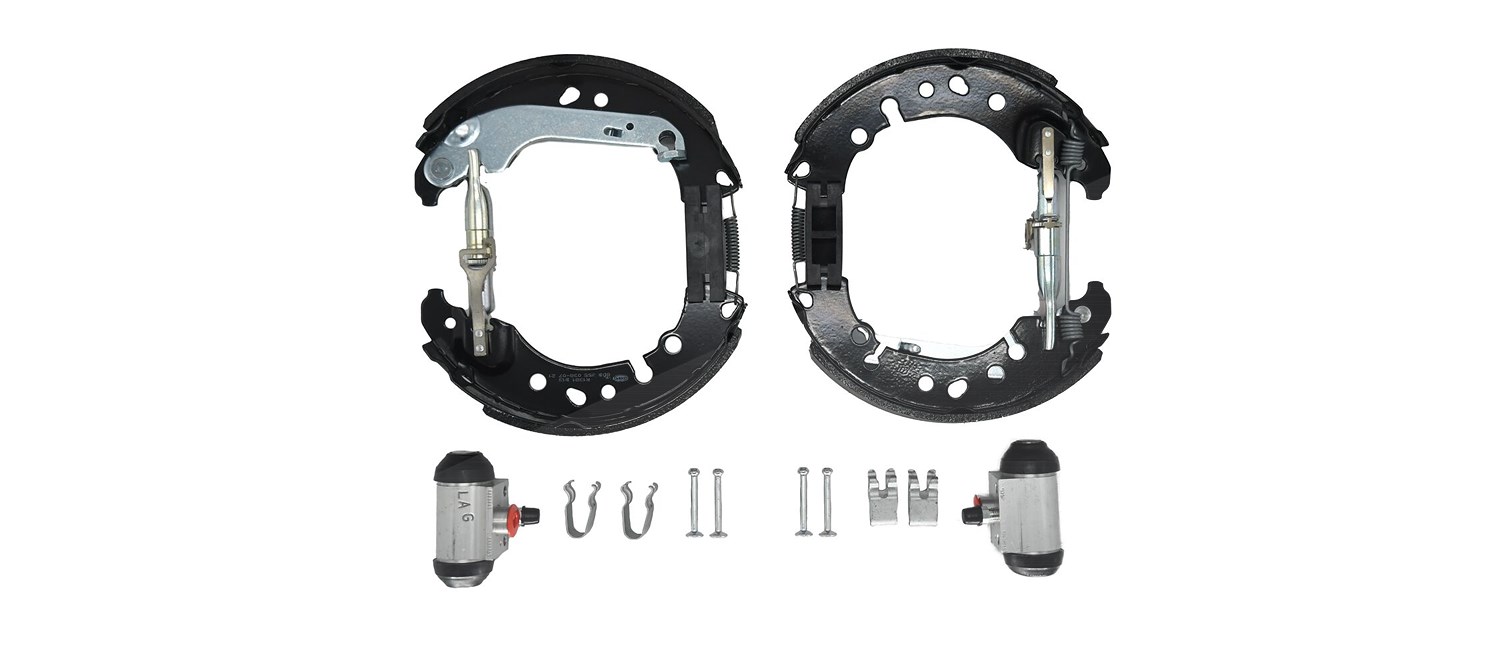 Hella Bremsbackensatz Trommelbremse [Hersteller-Nr. 8DB355038-071] für Ford