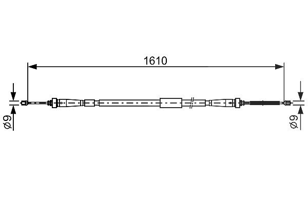 Bosch Seilzug, Feststellbremse [Hersteller-Nr. 1987482636] für Renault
