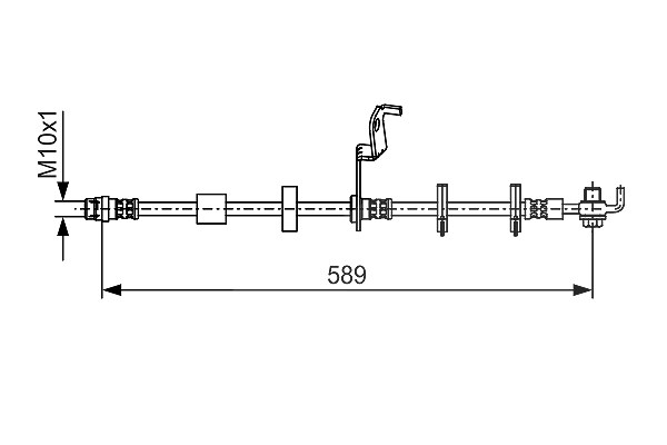 Bosch Bremsschlauch [Hersteller-Nr. 1987481102] für Peugeot