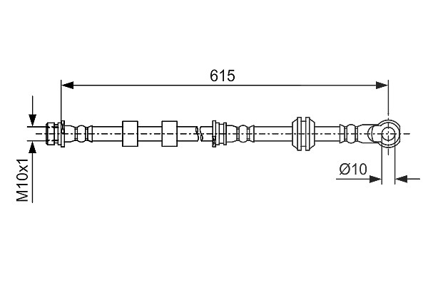 Bosch Bremsschlauch [Hersteller-Nr. 1987481088] für Mitsubishi
