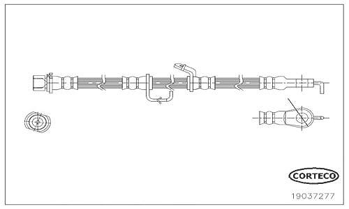 Corteco Bremsschlauch ERSTAUSRÜSTERQUALITÄT [Hersteller-Nr. 19037277] für Toyota