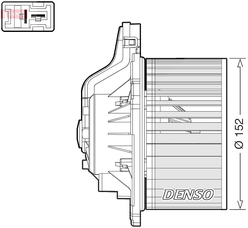 Denso Innenraumgebläse [Hersteller-Nr. DEA41015] für Kia, Hyundai