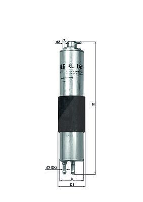 Mahle Kraftstofffilter [Hersteller-Nr. KL149] für Alpina, BMW