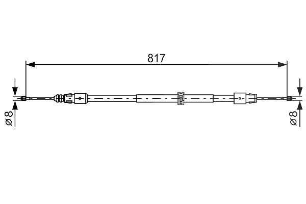 Bosch Seilzug, Feststellbremse [Hersteller-Nr. 1987482024] für Mercedes-Benz