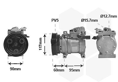 Van Wezel Kompressor, Klimaanlage [Hersteller-Nr. 8201K701] für Hyundai