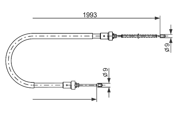 Bosch Seilzug, Feststellbremse [Hersteller-Nr. 1987482233] für Dacia, Lada