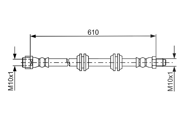 Bosch Bremsschlauch [Hersteller-Nr. 1987481744] für Mercedes-Benz