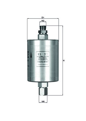 Mahle Kraftstofffilter [Hersteller-Nr. KL21] für Porsche