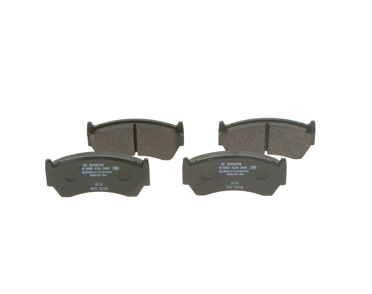 Bosch Bremsbeläge vorne (Satz) [Hersteller-Nr. 0986424369] für Nissan