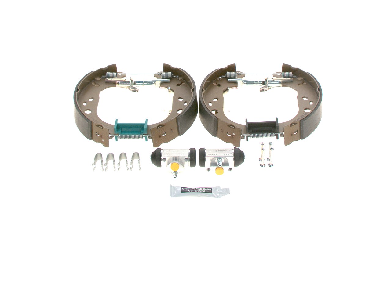 Bosch Bremsbackensatz [Hersteller-Nr. 0204114677] für Citroën, Fiat, Peugeot