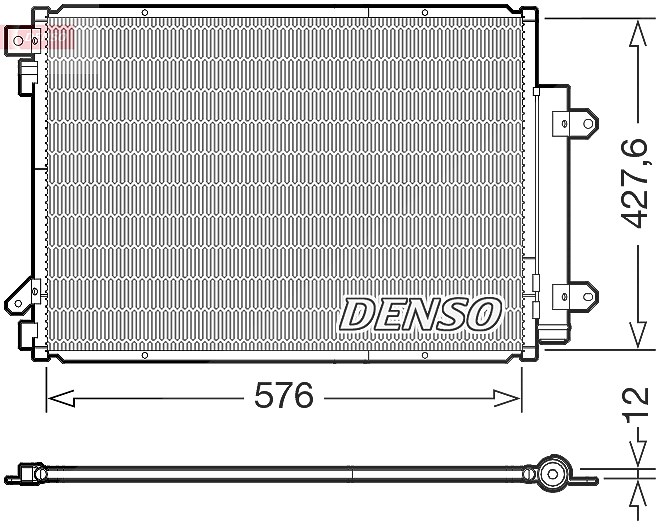 Denso Kondensator, Klimaanlage [Hersteller-Nr. DCN47008] für Suzuki