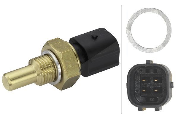 Hella Kühlmitteltemperatur-Sensor [Hersteller-Nr. 6PT009309-251] für VW, Mercedes-Benz