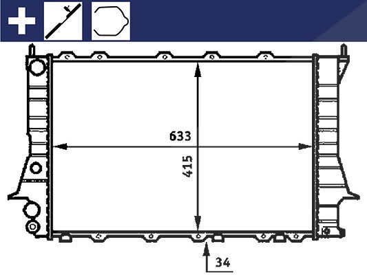 Mahle Kühler, Motorkühlung [Hersteller-Nr. CR358000S] für Audi
