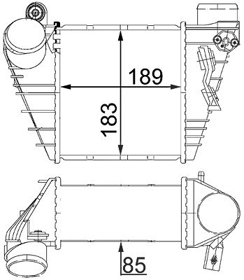 Mahle Ladeluftkühler [Hersteller-Nr. CI22000S] für Skoda, Seat, Audi, VW