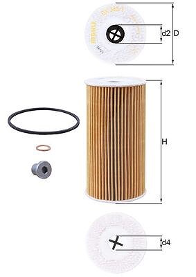 Mahle Ölfilter [Hersteller-Nr. OX365/1D] für Lancia, Jeep, Chrysler