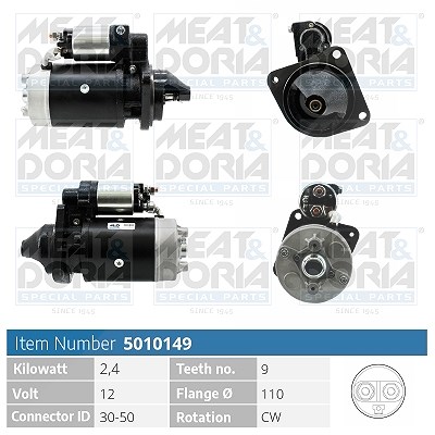 Meat & Doria Starter [Hersteller-Nr. 5010149] für Alfa Romeo, Iveco, Fiat