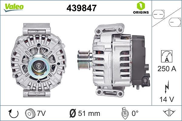 Valeo Generator [Hersteller-Nr. 439847] für Mercedes-Benz