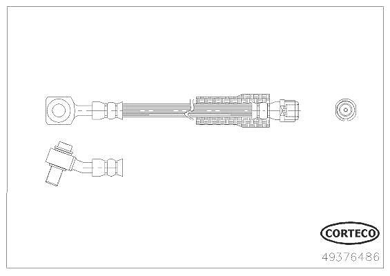Corteco Bremsschlauch ERSTAUSRÜSTERQUALITÄT [Hersteller-Nr. 49376486] für Vauxhall, Opel