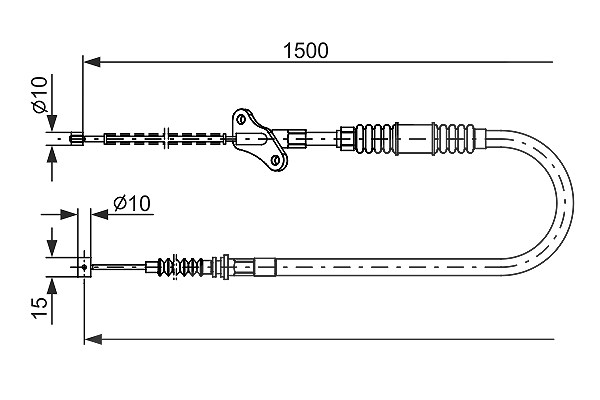 Bosch Seilzug, Feststellbremse [Hersteller-Nr. 1987482171] für Opel, Vauxhall
