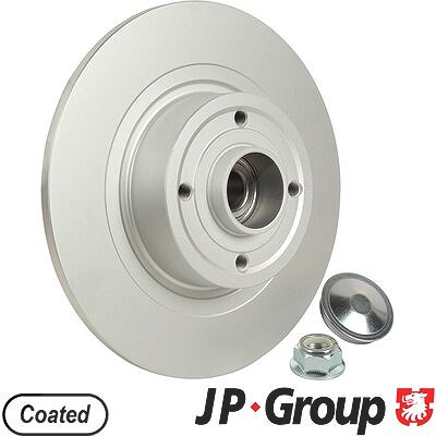 Jp Group 1x Bremsscheibe hinten +Radlager+ABS-Ring [Hersteller-Nr. 4363201100] für Renault