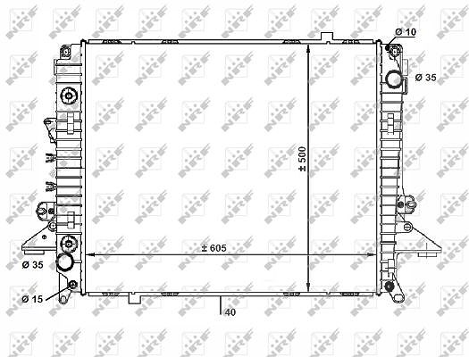 Nrf Kühler, Motorkühlung [Hersteller-Nr. 58463] für Land Rover