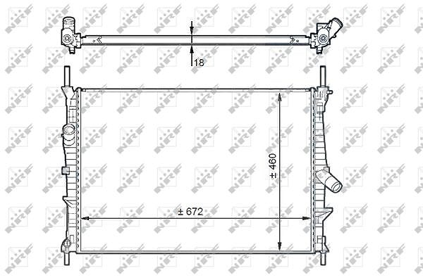 Nrf Kühler, Motorkühlung [Hersteller-Nr. 58441] für Ford