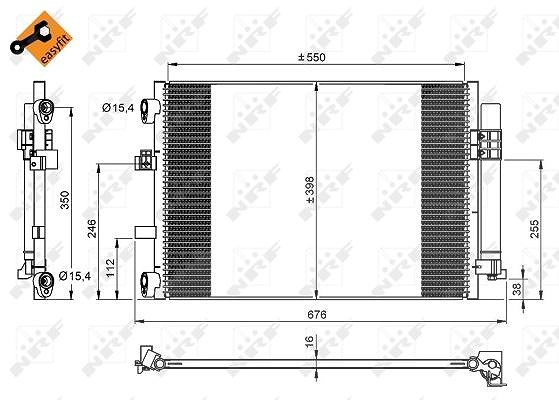 Nrf Kondensator, Klimaanlage [Hersteller-Nr. 350210] für Ford