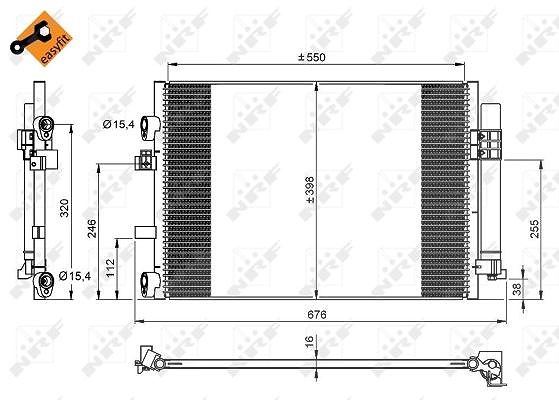 Nrf Kondensator, Klimaanlage [Hersteller-Nr. 350209] für Ford