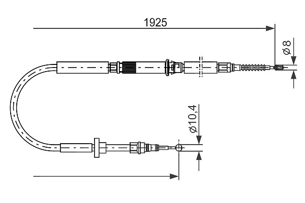 Bosch Seilzug, Feststellbremse [Hersteller-Nr. 1987477959] für Audi