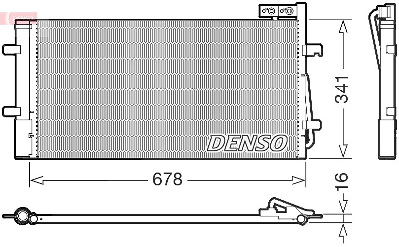 Denso Kondensator, Klimaanlage [Hersteller-Nr. DCN02035] für Audi