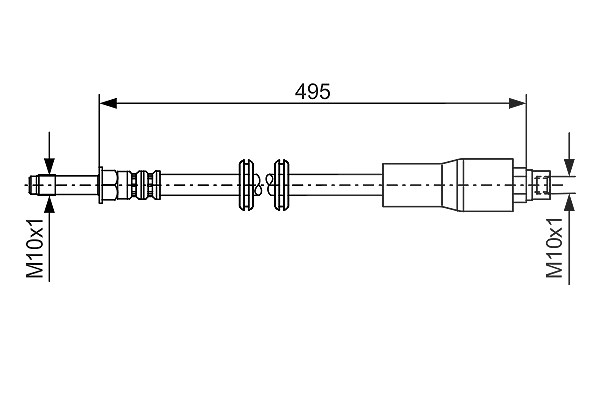 Bosch Bremsschlauch [Hersteller-Nr. 1987481005] für Mercedes-Benz