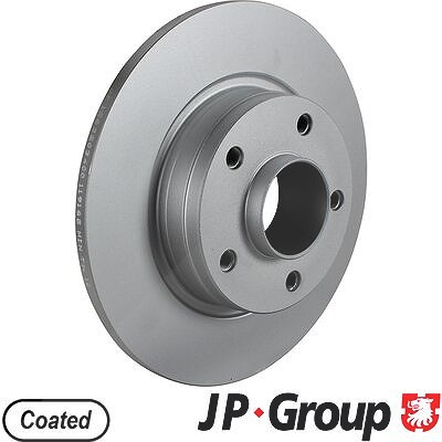Jp Group 1x Bremsscheibe Hinterachse Voll ohne Radlager [Hersteller-Nr. 1263203400] für Vauxhall, Nissan, Renault, Opel