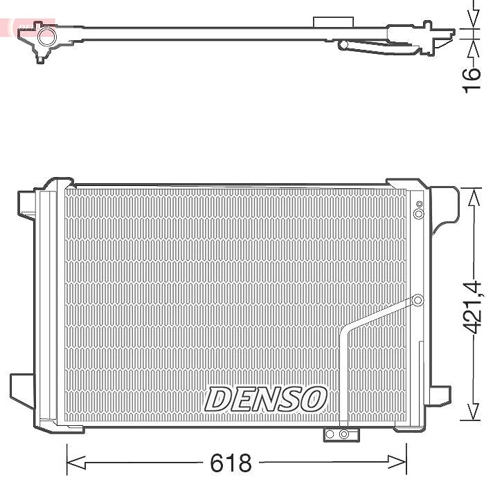 Denso Kondensator, Klimaanlage [Hersteller-Nr. DCN17035] für Mercedes-Benz