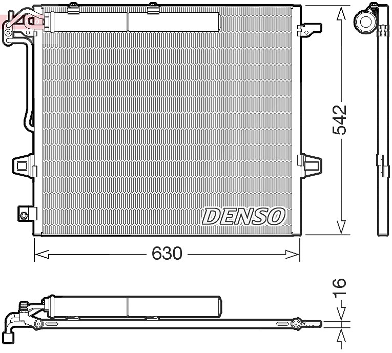 Denso Kondensator, Klimaanlage [Hersteller-Nr. DCN17057] für Mercedes-Benz
