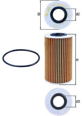 Mahle Ölfilter [Hersteller-Nr. OX554D1] für Toyota, Lexus