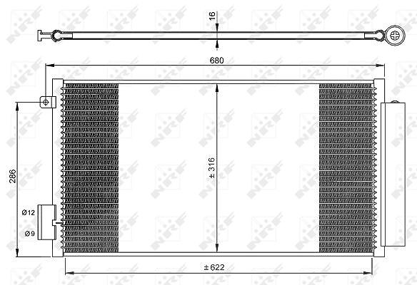 Nrf Kondensator, Klimaanlage [Hersteller-Nr. 350061] für Fiat