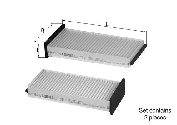 Mahle Filter, Innenraumluft [Hersteller-Nr. LA366/S] für Mitsubishi