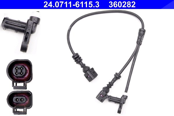 Ate Sensor, Raddrehzahl [Hersteller-Nr. 24.0711-6115.3] für Ford, Seat, VW