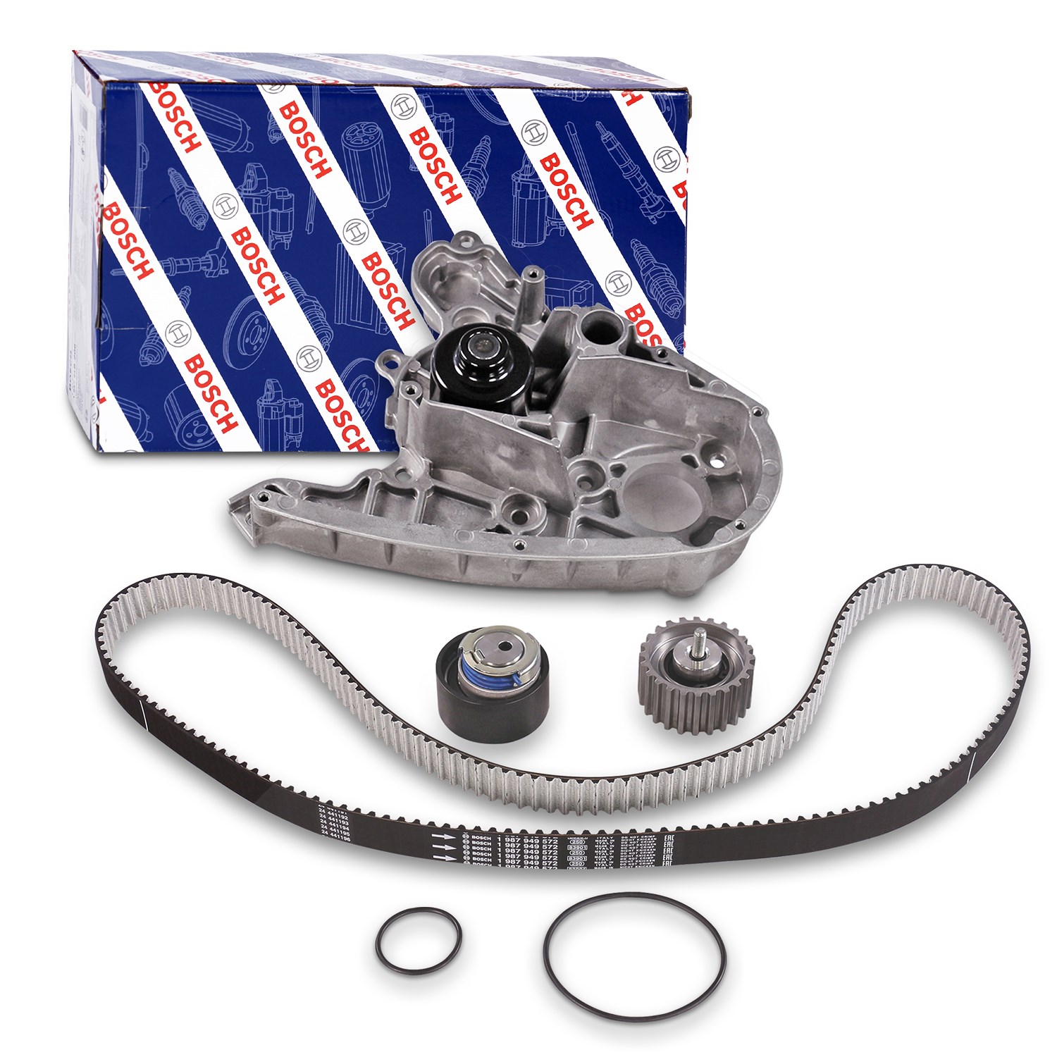Bosch Wasserpumpe + Zahnriemensatz [Hersteller-Nr. 1987946450] für Fiat, Iveco