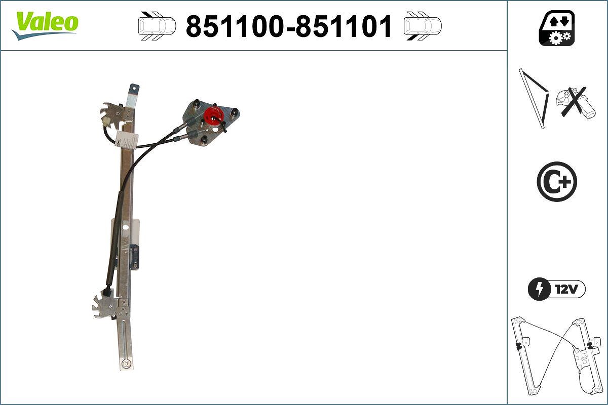 Valeo Fensterheber [Hersteller-Nr. 851100] für Seat