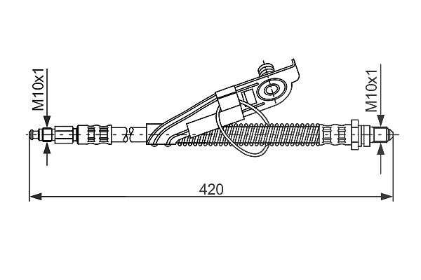 Bosch Bremsschlauch [Hersteller-Nr. 1987476816] für Ford, Mazda