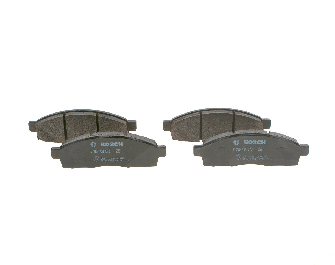 Bosch Bremsbelagsatz, Scheibenbremse [Hersteller-Nr. 0986494673] für Nissan