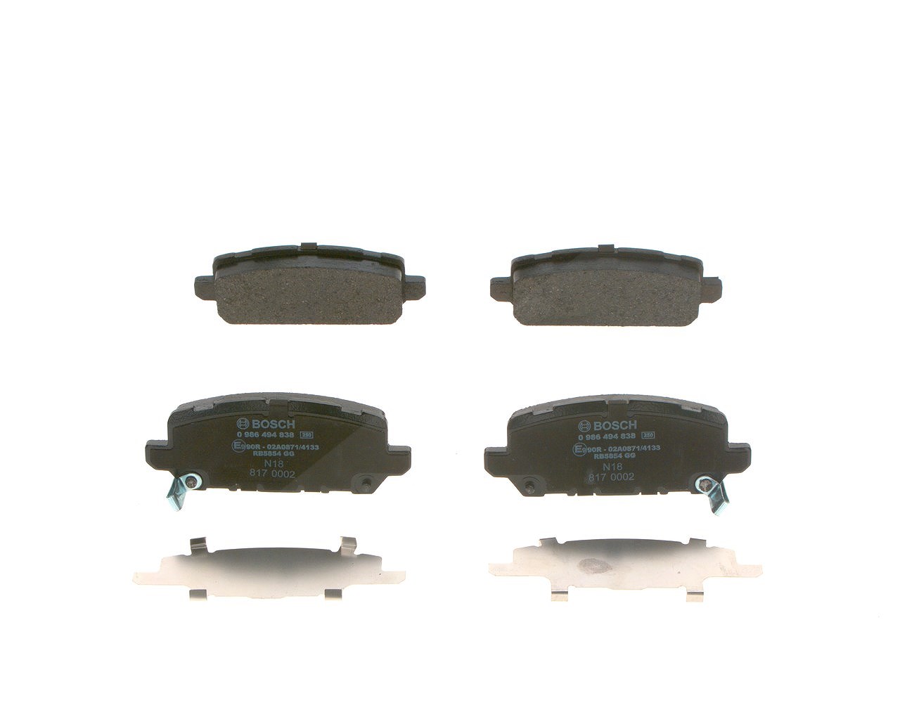 Bosch Bremsbelagsatz, Scheibenbremse [Hersteller-Nr. 0986494838] für Honda