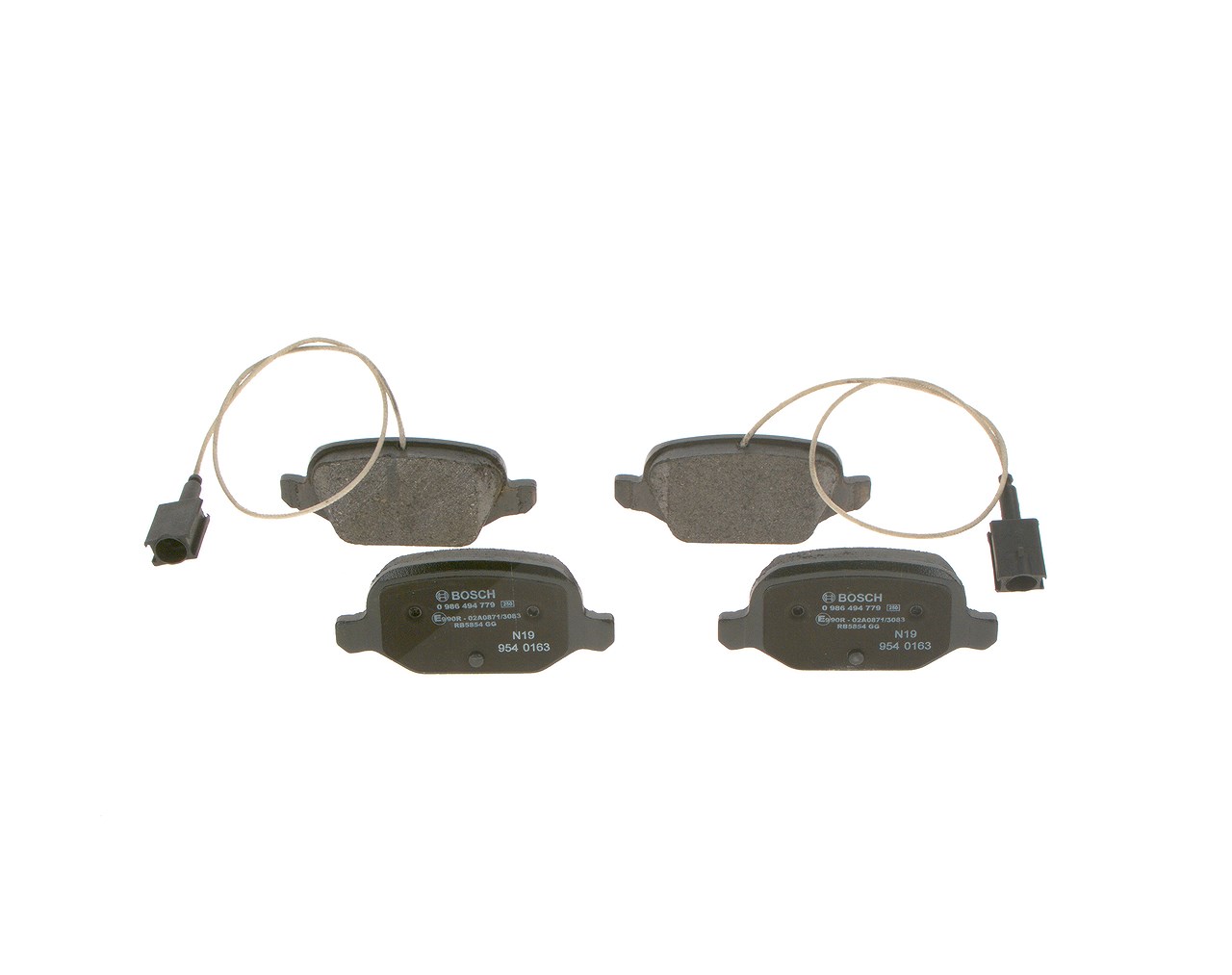 Bosch Bremsbelagsatz, Scheibenbremse [Hersteller-Nr. 0986494779] für Abarth, Lancia, Fiat