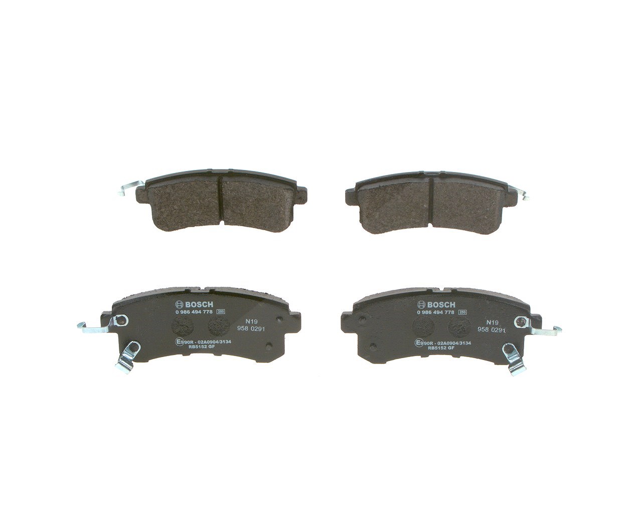 Bosch Bremsbelagsatz, Scheibenbremse [Hersteller-Nr. 0986494778] für Infiniti, Nissan