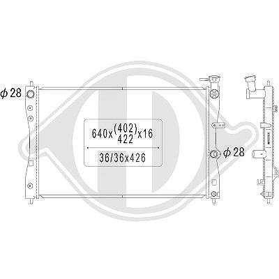 Diederichs Kühler, Motorkühlung [Hersteller-Nr. DCM2510] für Smart, Mitsubishi