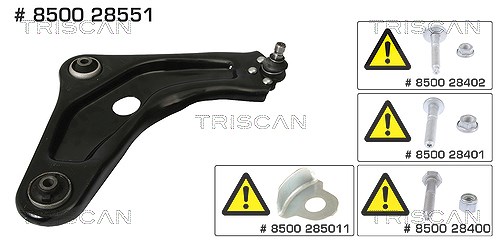 Triscan Lenker, Radaufhängung [Hersteller-Nr. 850028551] für Ds, Peugeot, Citroën