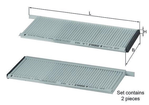 Mahle Filter, Innenraumluft [Hersteller-Nr. LA195/S] für Hyundai