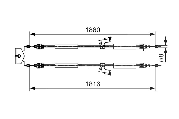 Bosch Seilzug, Feststellbremse [Hersteller-Nr. 1987482019] für Volvo