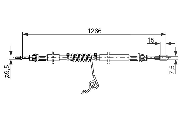 Bosch Seilzug, Feststellbremse [Hersteller-Nr. 1987482281] für Ford